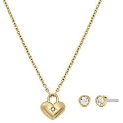 Resim Fossil JF04881SET Kalpli Kadın Kolye ve Küpe Seti 