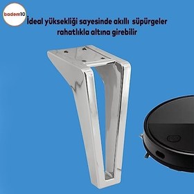 Resim Badem10 Penta Lüks Mobilya Kanepe Sehpa TV Ünitesi Koltuk Ayağı 18 cm Krom Renk Baza Ayak 