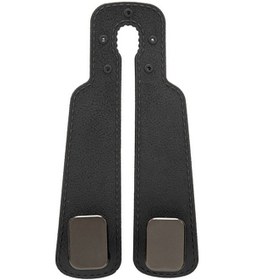 Resim Yaozixa Araç Koltuk Arka Çift Kanca Telefon Tutucu - Gizli Saklamalı Yumuşak Silikon Araç Çantası Askısı Siyah Tekli 