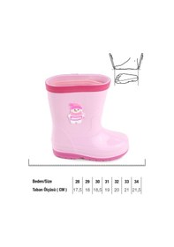 Resim Gezer Kız Çocuk Kışlık İçinde Çıkarılabilir Ek Çoraplı Su Geçirmez Yağmur Bot Çizme Gc2kfm.00682.01.r90.g75 Pembe 