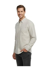 Resim Erkek Klasik Uzun Kol Tek Cepli Gömlek Bgl-st04821 Bej 