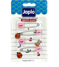 Resim LTG Nova Japlo Emniyetli Çengelli Bebek İğnesi 4'Lü - Pembe 