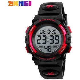 Resim Kırmızı Skmeı Marka Çocuk Çocuk Saatler Led Dijital Çok Fonksiyonlu Su Geçirmez Kol Saatleri Çocuklar Erkek Kızlar İçin Açık Spor Saatler 1266 