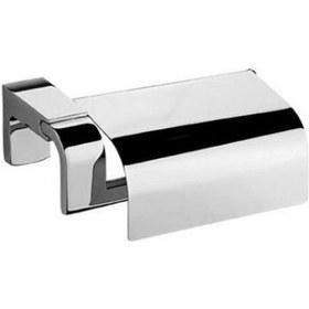 Resim Tema Premium Serisi Banyo Kapaklı Wc Tuvalet Kağıtlığı Krom 