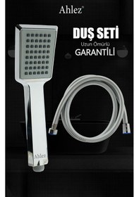 Resim Ahlez Arya Duş Başlığı ve Pvc Duş Hortumlu Duş Takımı Krom 