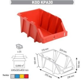 Resim Gri Avadanlık Kutuları KPA30, Dayanıklı ve Şık Saklama Çözümü 