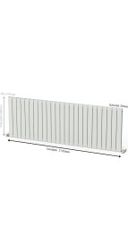 Resim Aeon Smyrna Alüminyum Radyatör Panel 600 x 1745 25 Dilim Beyaz RAL9010 