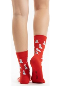 Resim Gost Liria Rabbit Socks Desenli Unisex Soket Çorap Kırmızı 