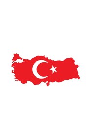 Resim Genel Markalar Türkiye Haritası Sticker (Oto-Motor-Laptop-Duvar-Dekor) 20 x 10 cm 