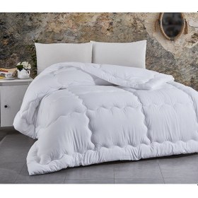 Resim Komfort Home Battal Boy Micro Saten Lüx Yorgan +2 Yastık Beyaz 