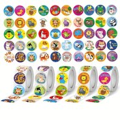 Resim 1000 Sticker/5 Rulo, 2.54 cm, Ödül Stickerları, Hayvan Stickerları, El Hesap Etiket Stickerları, Teşvik Büyüme Stickerları 