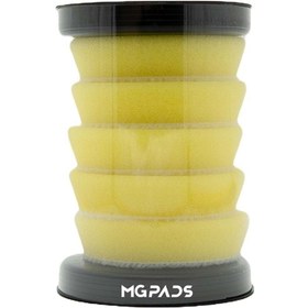 Resim MGPADS Mg Pads Hare Giderici Cila Süngeri 65/55 Mm 5'li Paket (SARI)- Mini Polisaj Makinesi Uyumlu 