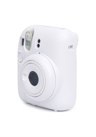Resim Fujifilm Instax Mini 12 Fotoğraf Makinesi + 10'lu Film + Kıskaçlı Resim Standı + Silikon Kılıf Seti Beyaz 