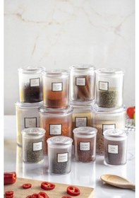 Resim 12'li Barok Yuvarlak 3 Boy Kavanoz Seti &amp Saklama Kabı &amp Erzak Kabı 4 1000 Ml, 4 500 Ml,4 250 Ml Şeffaf 