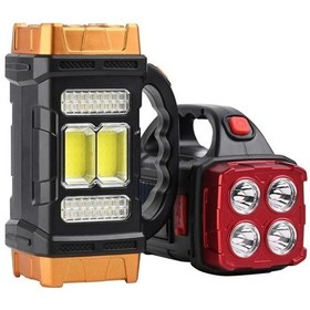 Resim Powergold Pg-800 Çok Fonksiyonlu Şarjlı Kamp Feneri Solar Enerjil Siyah 