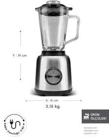 Resim Karaca Inox 1.5 Lt Cam Hazneli Smoothie Blender 