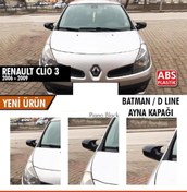 Resim Renault Clio 3 (2006-2009) Batman Yarasa Ayna Kapağı (Piano Black) 