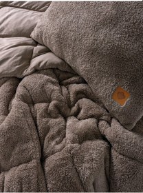 Resim Cotton Box Tek Kişilik Peluş Yorgan Seti Bej 155x215 Cm 