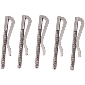 Resim Vkemall 5 Adet 80mm Gümüş Renkli Çelik Parça Klasörü - Paslanmaz, Dayanıklı, Cüzdan İçin Tamir Ve Değişim Parçası 