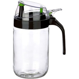 Resim Cam Yağdanlık - Kulplu Sirkelik Sosluk 660ml Şeffaf 
