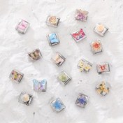 Resim 1 adet Renkli Kelebek Çiçek Temalı DIY Aksesuar, Gümüş Rengi Şık Zarif DIY Bilezik Kolye Yüzük Halhal, Doğum Günü ve Yıldönümü Hediyeleri için Uygun 