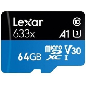 Resim Lexar 64 Gb 633x U3 100mb/s Micro Sdhc Hafıza Kartı 