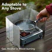 Resim 8 adet/10 adet/12 adet Katlanabilir Alüminyum Dış Mekan Ocak Rüzgar Geçirmez Baffle, BBQ'lar için Temel, Kamp Yürüyüş Piknik Barbekü Kullanımı için Temel, Alüminyum Malzeme Deflektör, Dış Mekan için Gerekli 