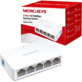 Resim Tp-Link Mercusys 5 Port 10-100 Mbps Switch Plastik Kasa Tak Kullan Switch 
