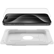 Resim Belkin iPhone 15 Pro Için Temperli Cam Ekran Koruyucu (Kolay Hizalama Tepsili) / OVA137ZZ 