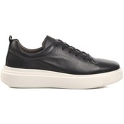Resim Aspor Siyah Ortopedik Hakiki Deri Erkek Sneaker Ayakkabı Siyah 