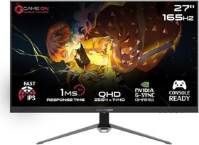 Resim GAMEON GOP27QHD165 27 165Hz 1ms 2K Flat IPS G-SYNC & FreeSync Gaming Monitor 
