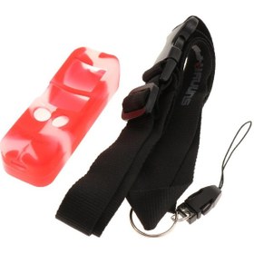 Resim Homyl Djı Cep Sabitleyici Için Silikon Kılıf Kırmızı-beyaz 