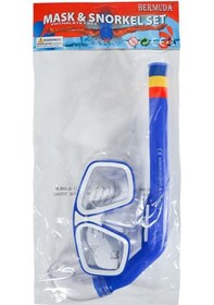 Resim Bermuda Dalış Maskesi Ve Şnorkel Seti Mavi Sp4449 Mavi 