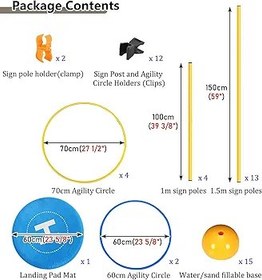 Resim Drone Yarış Kapısı Kapısı Kapalı ve Açık Hava Drone Yarış Engel Seti, 6-12 Yaş Arası Çocuklar Veya Yetişkinler için Drone Oyun Döngü Kapısı Kiti, Drone Eğitim Halkaları ve Direkleri Kiti 