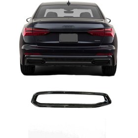 Resim Audi A6 Arka Egzoz Kapağı Sağ S-line Siyah 2020 Sonrası Uyumlu 