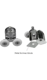 Resim Duşakabin Tekerleği Cam Kabin Tekeri Rulman Metal Gövdeli 8 Li Set Teker Çapı 22 mm 