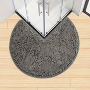 Resim Ultra-Yumuşak Şenil Banyo Paspası - Hızlı Kuruyan, Kaymaz, Kalın & Rahat Yuvarlak Halı, Banyo için, Makinede Yıkanabilir, Hafıza Köpük Yastıklama, Ev Dekoru için Mükemmel, Kabarık Peluş Kış Dekorasyonu 