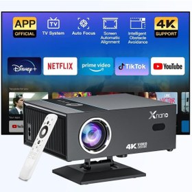 Resim Xnano X6 1080p Full Hd 4k Led Projeksiyon, Android, Wi-fi, Bletooth, Auto Focus, 15000 Lumen, Black 
