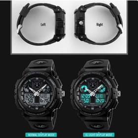 Resim Besthome1 Skmei 1270 Erkek Su Geçirmez Çift Ekranlı Dijital Saat - Açık Hava Sporları İzleme Cihazı - Altın Renkli Çok Renkli 