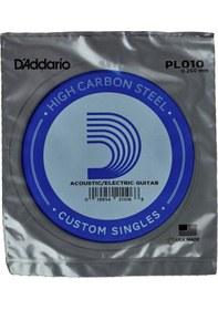 Resim D'addario Pl010 Elektro Ve Akustik Tek Tel. E- Mi . Hıgh Carbon S 
