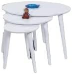 Resim Zigon Osm 13274 ELİPS MODEL Kayın Retro Ayak Parlak Beyaz Lake Demonte El Yapım 