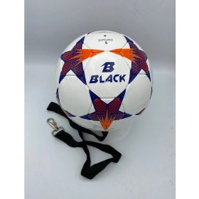 Resim BLACK Povit No: 5 Snow Sarkaç Topu Kafa Topu Futbol Topu 32 Panel El Dikişli Deluxe Pu Malzeme 