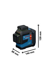Resim Bosch GLL 80-33 G Akülü Yeşil Lazer Terazi 3x360 Derece Mıknatıs Sehpalı 