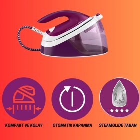 Resim Philips PerfectCare Compact Essential GC6842/30 2400 W Buhar Kazanlı Ütü+Phılıps Oneblade Tıraş Mak. Hediye 