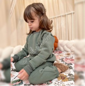 Resim BEBEĞİME ÇORAP Çocuk Alt-üst Eşofman Bisiklet Yaka Kalın Kumaş Ikili Takım - Üç Iplik Şardonlu 