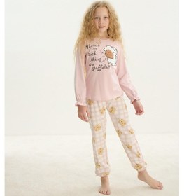 Resim Kız Çocuk Uzun Kol Pembe Pijama Takım C9t5n7o8 001 
