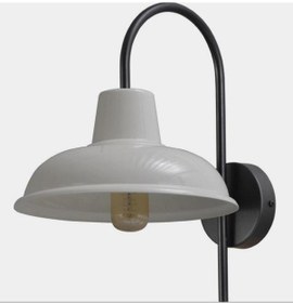 Resim Mylights Metal Kuğu Aplik Modern Spor Duvar Lambası Endustiriyel Aplik Beyaz 