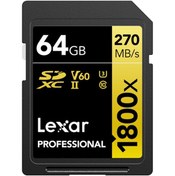 Resim Lexar 64gb Gold Series 1800x Uhs-ıı Sdxc Hafıza Kartı 270mbs Uyumlu 