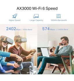 Resim Tp-Link RE700X AX3000 Mbps Onemesh Wi-Fi 6 Menzil Genişletici Özel Özellikler ile Gelişmiş Performans 