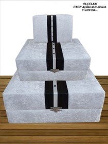 Resim Sonem Çeyiz Çeyiz Sandık Gelin Damat Çanta Bohça Kutusu 3lü 0555 